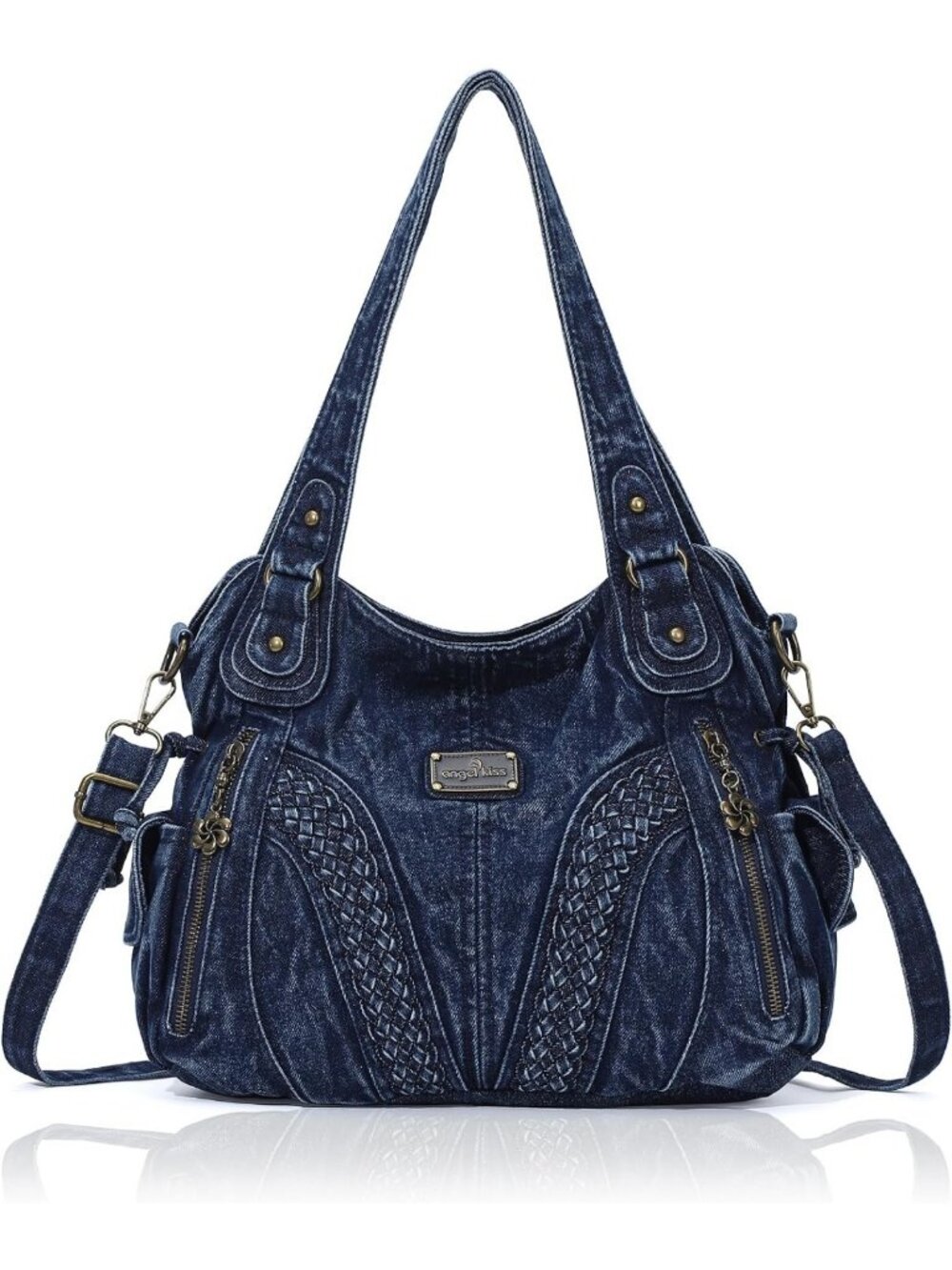 Chic Women's Tote Bag - Fashionable Shoulder Satchel in Washed Synthetic Leather